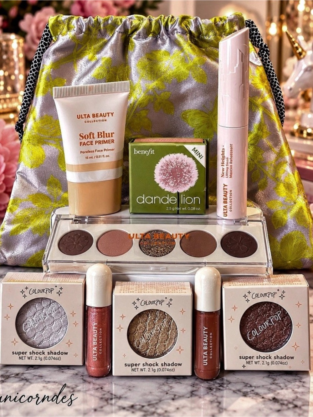 Ulta Benefit ColourPop 10 Pc Makeup Bundle + Beauty Bag NEW